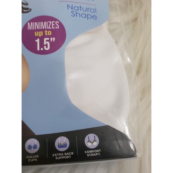 NEW PLAYTEX 18 HOUR SMOOTHING MINIMIZER BRA WHITE 40DDD STYLE 4697 WIREFREE - Picture 2 of 5